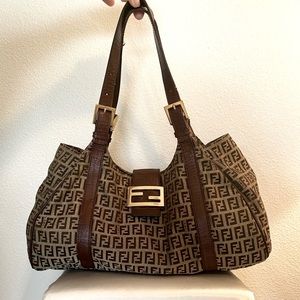 Vintage Fendi Zucca Shoulder Bag